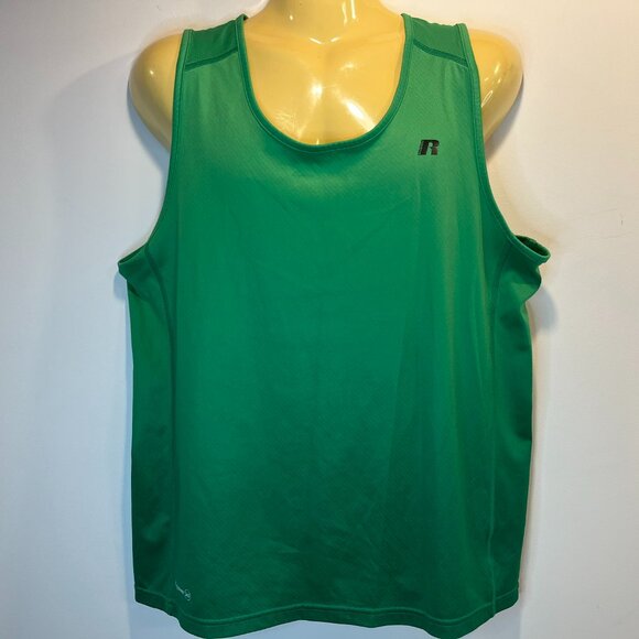 Russell Athletic Dri-Power 360 Green Performance Tank Top – Size Medium - Picture 2 of 6